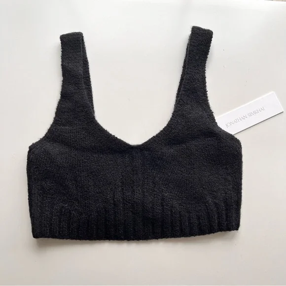 Jonathan Simkhai Black Knit Bralette - Picture 1 of 8